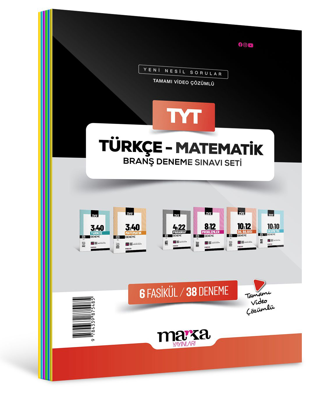 2026 TYT Türkçe - Matematik Branş Deneme Sınavı Seti 6 Fasikül 38 Deneme Marka Yayınları